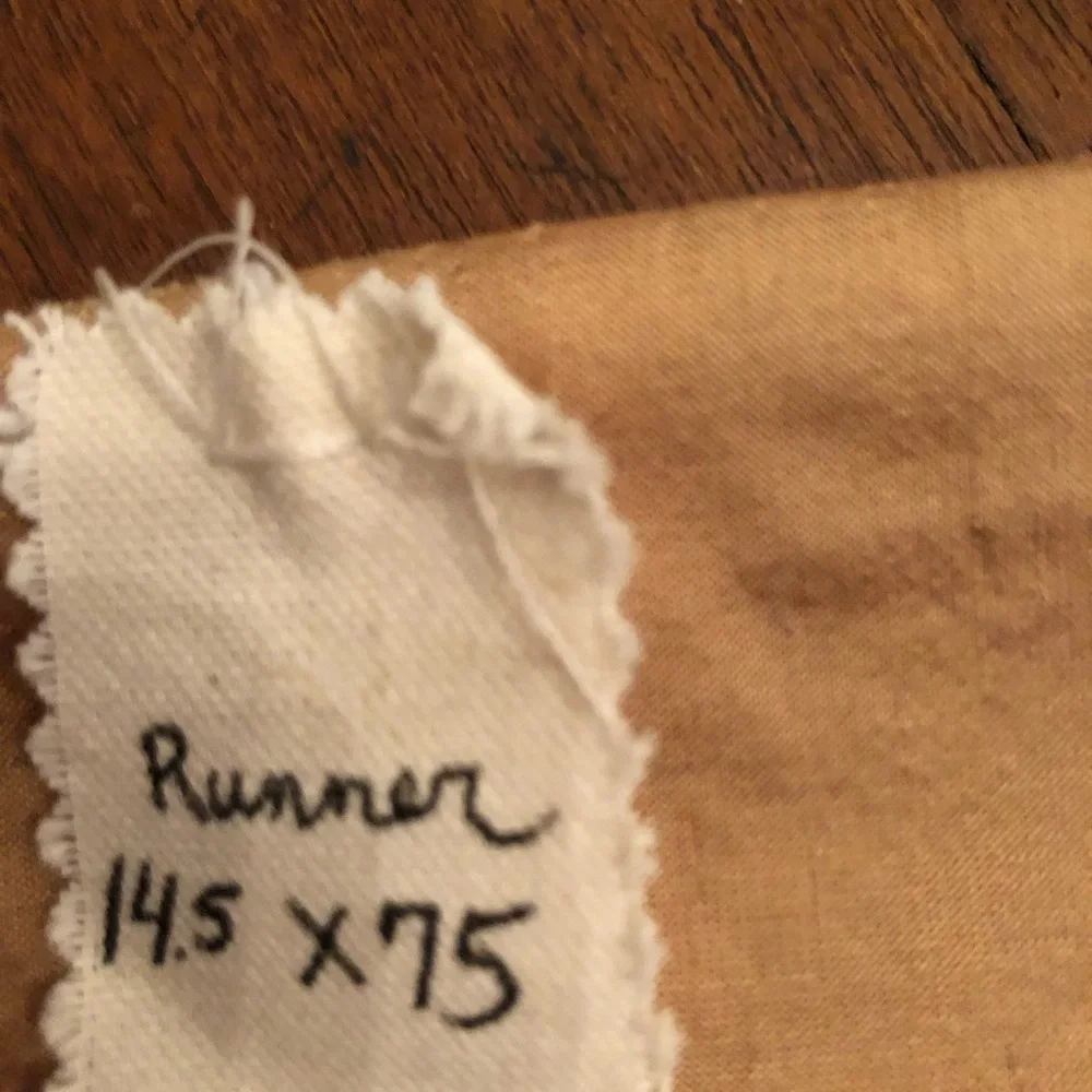 Table Runner NWOT -14.5 x 75 in. Gold & Burgundy w/Beading